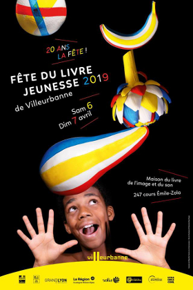 affiche-fête du livre jeunesse de villeurbanne