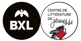 Logo du Centre de littérature de jeunesse de Bruxelles, dessiné par Mario Ramos (© CLJBxl)