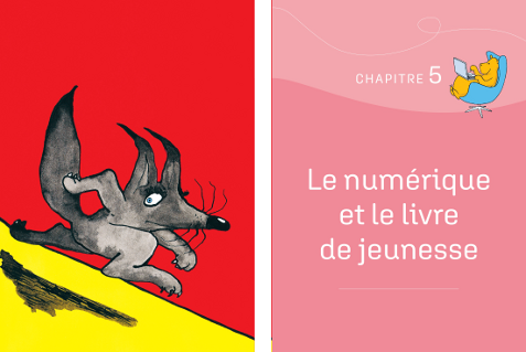 Couverture de «Loulou» de Grégoire Solotareff et page de garde du chapitre 5 (©L’École des loisirs)