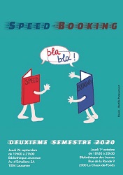affiche speed-booking - livre jeunesse
